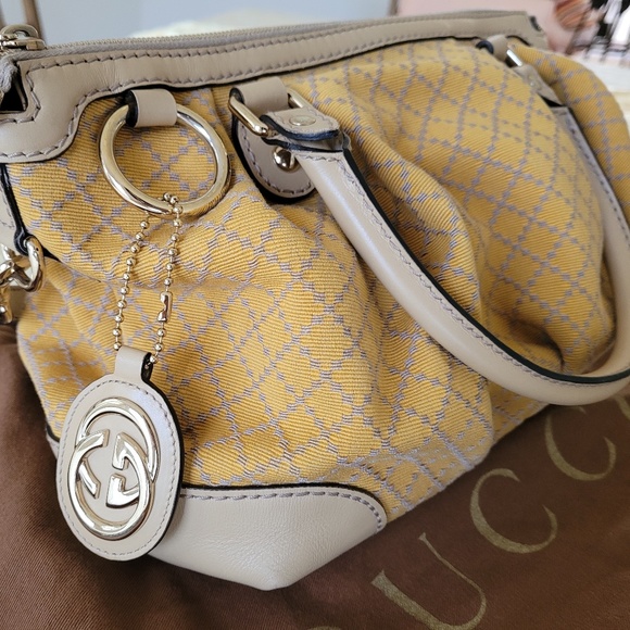 Gucci Yellow Sukey Diamanté Medium Hobo - Picture 1 of 5